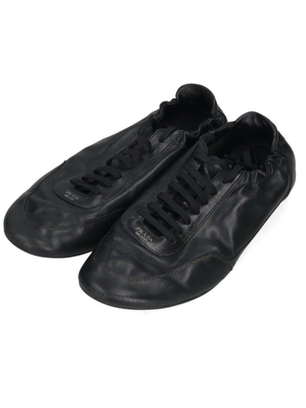 Prada Collapse Low Cut Leather Sneakers